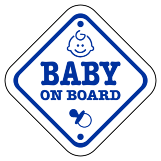 Baby On Board Sign Sticker (Blue)